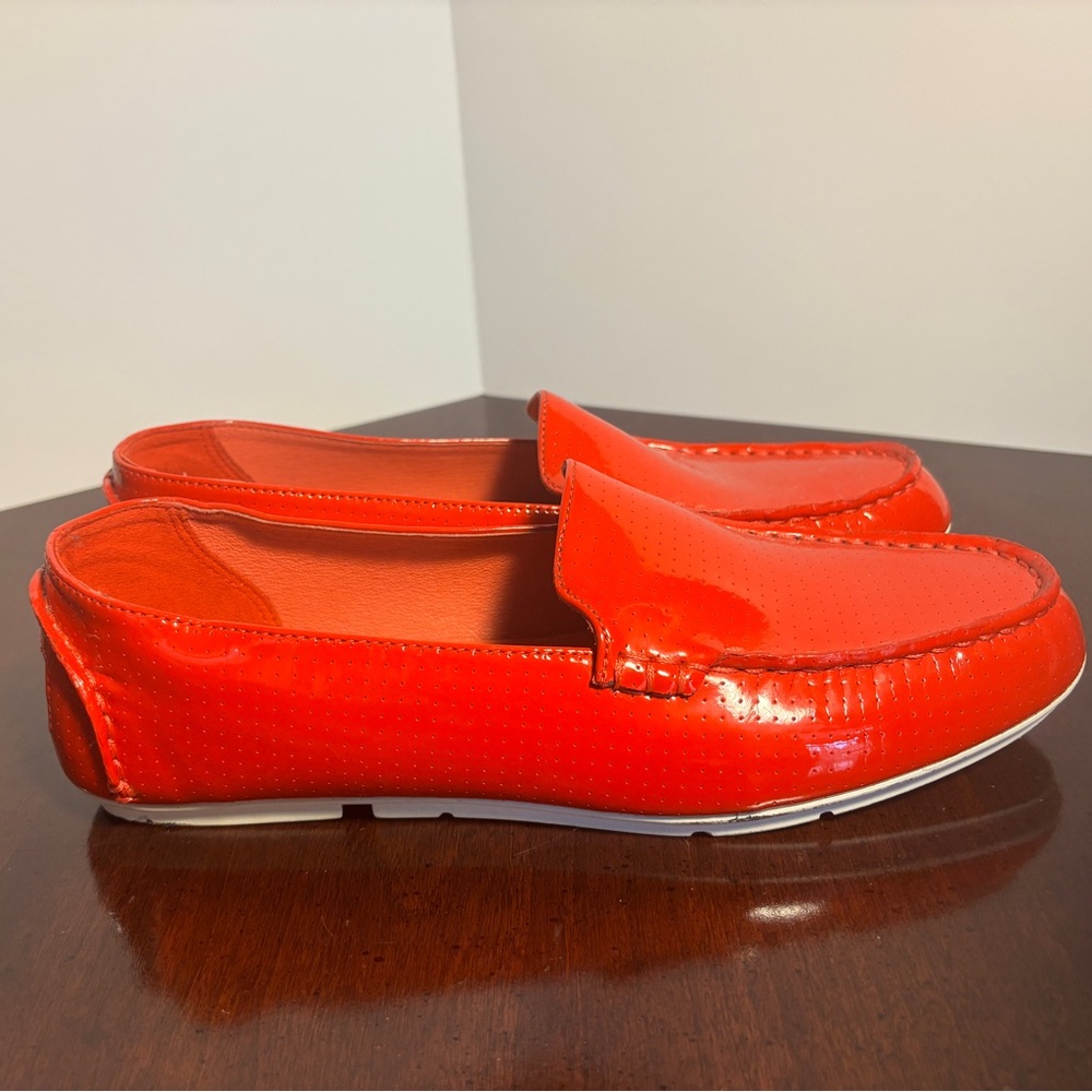 Women’s red patent Sperry loafers size 9